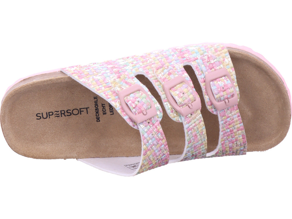 Planet Footwear Girls Deep Footbed Sandals in Rose