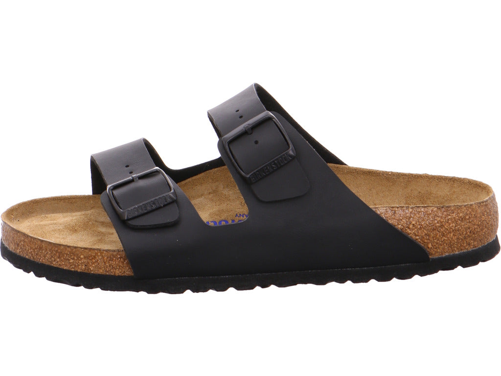 Birkenstock Herren Pantolette Arizona Bf Soft Schwarz in schwarz