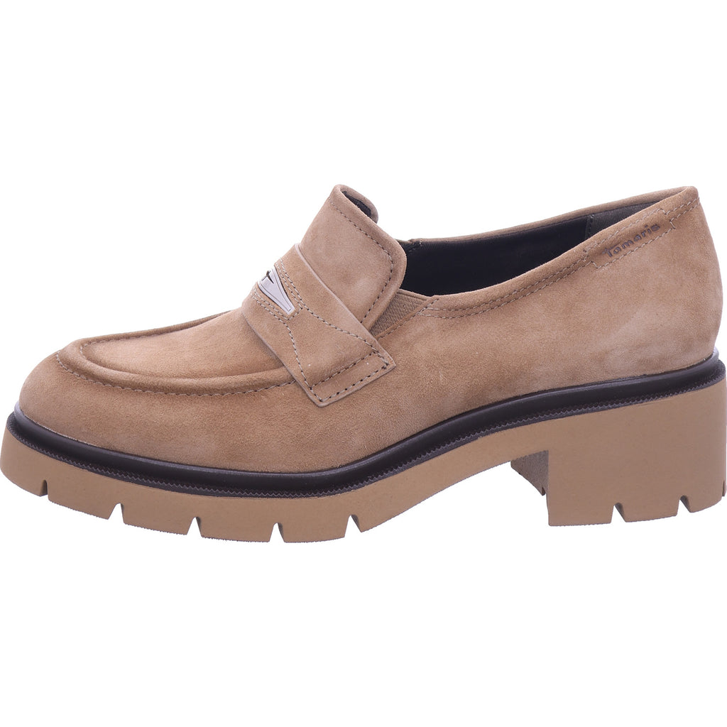 Tamaris Damen Slipper  in hell-braun