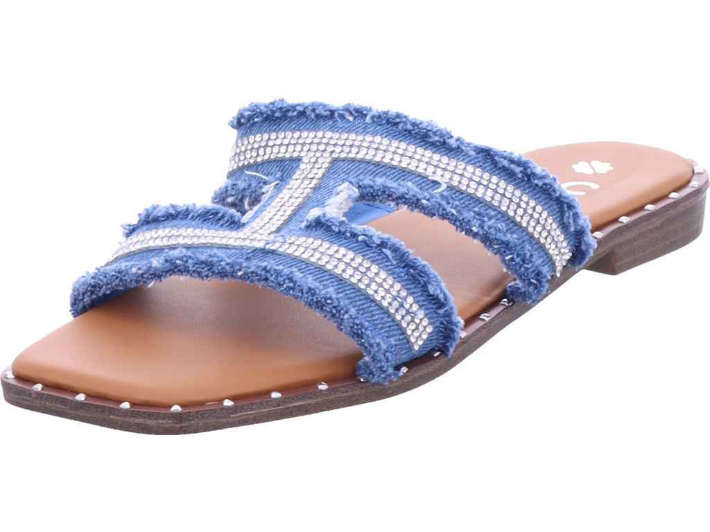 Ilc-hoes Women's Mule in Blue