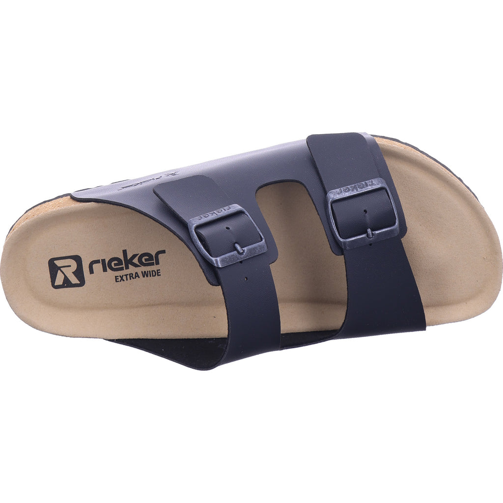 Rieker Herren Pantolette Fsk Herren Sandalen in schwarz