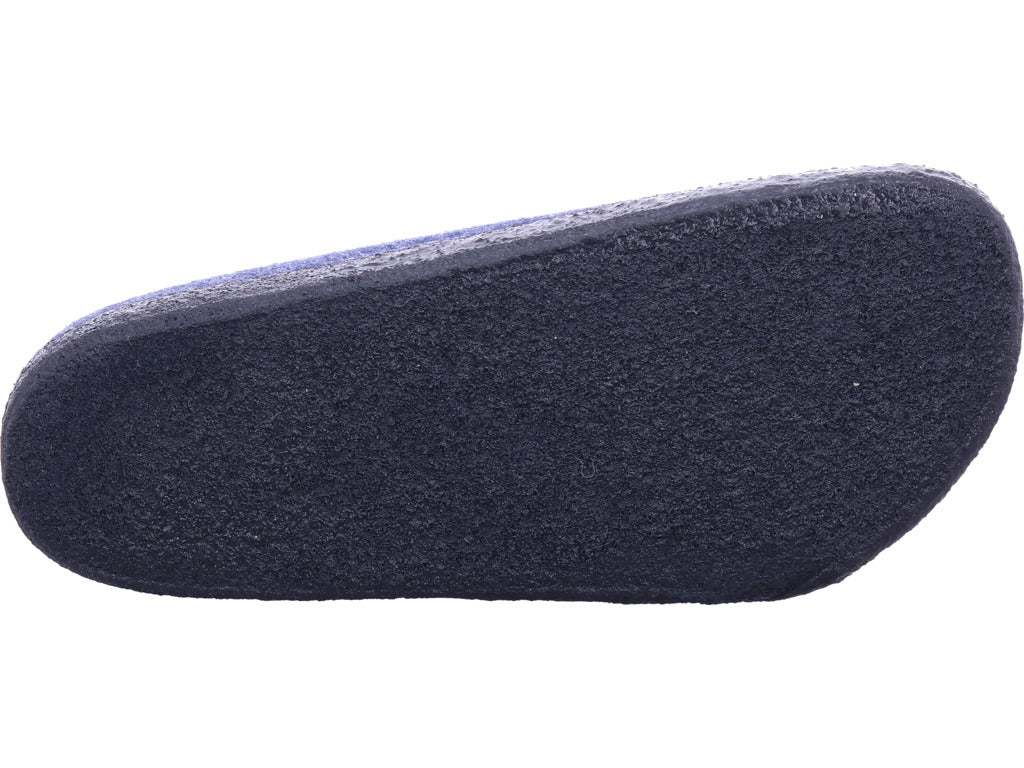 Birkenstock Men's Slipper Zermatt Felt Dark Blue in blue