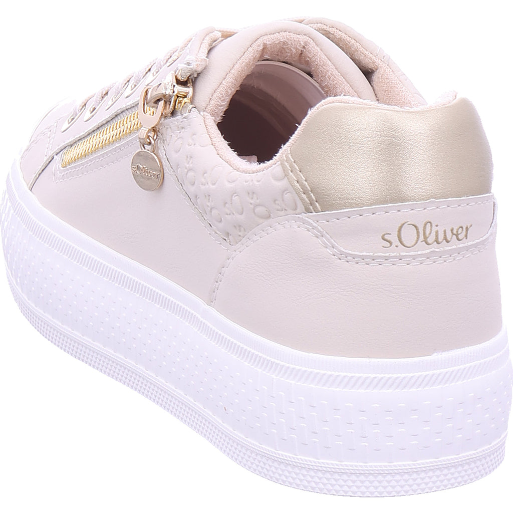 s.Oliver women's sneakers in beige