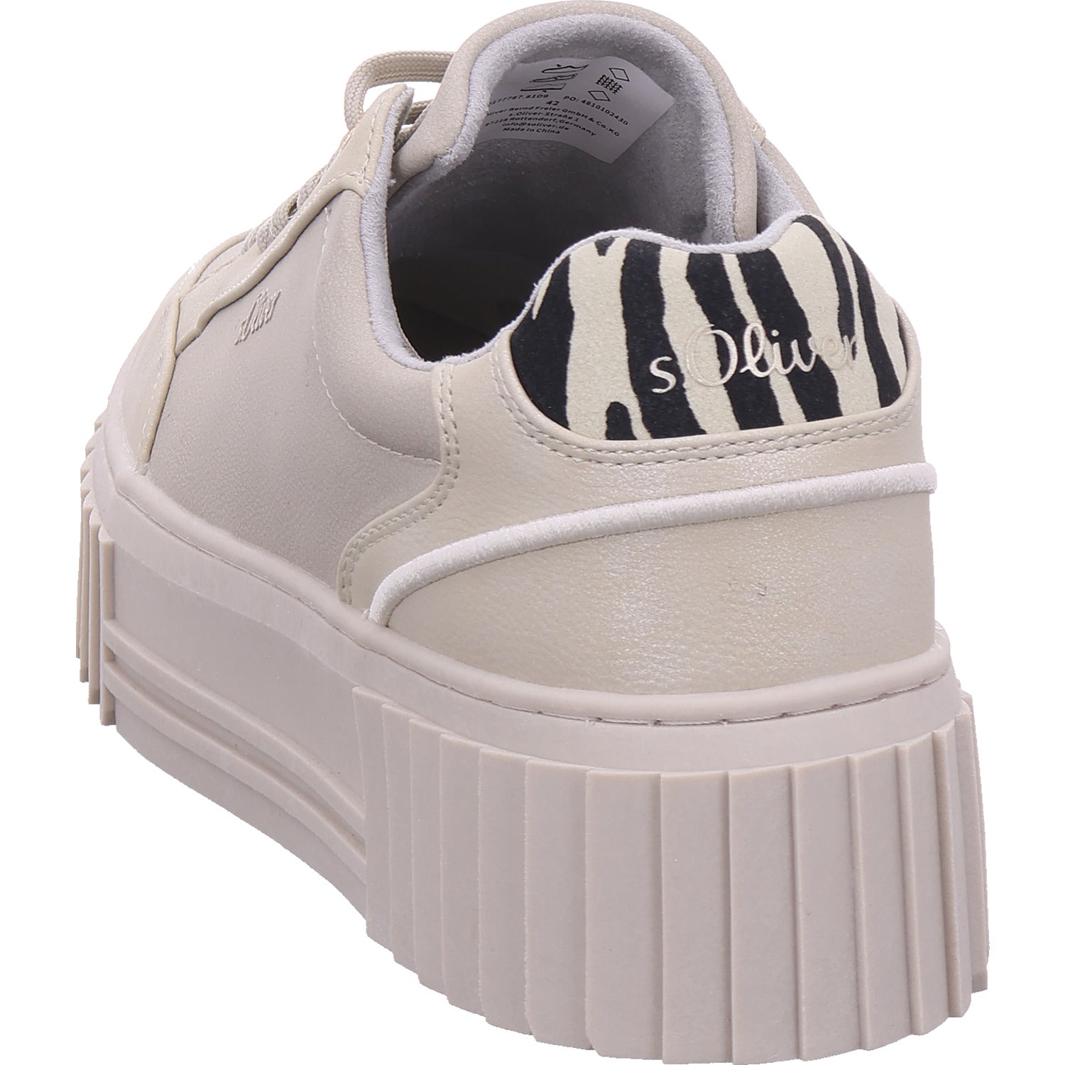 s.Oliver women's sneakers in beige