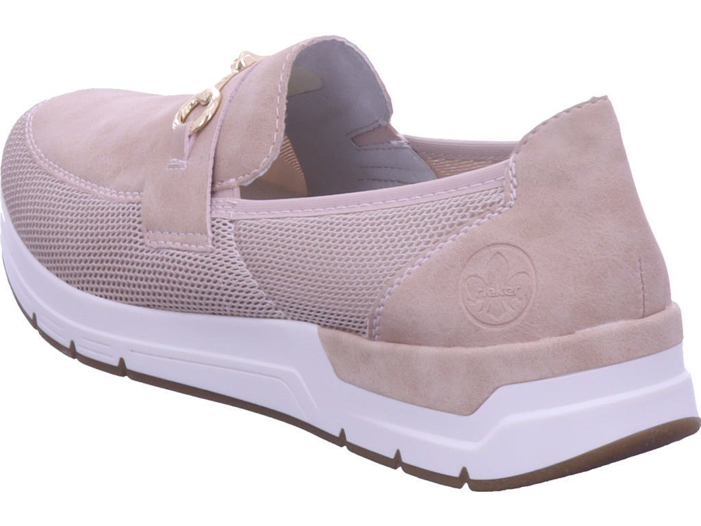 Rieker Women's Slip-On Shoes Fsk Women's Flat Shoes in Rose