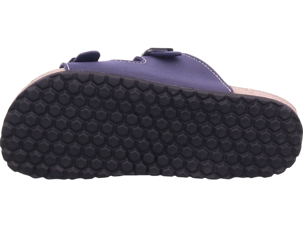 Planet Footwear Chlapecké pantofle Bio Kinder v modré barvě