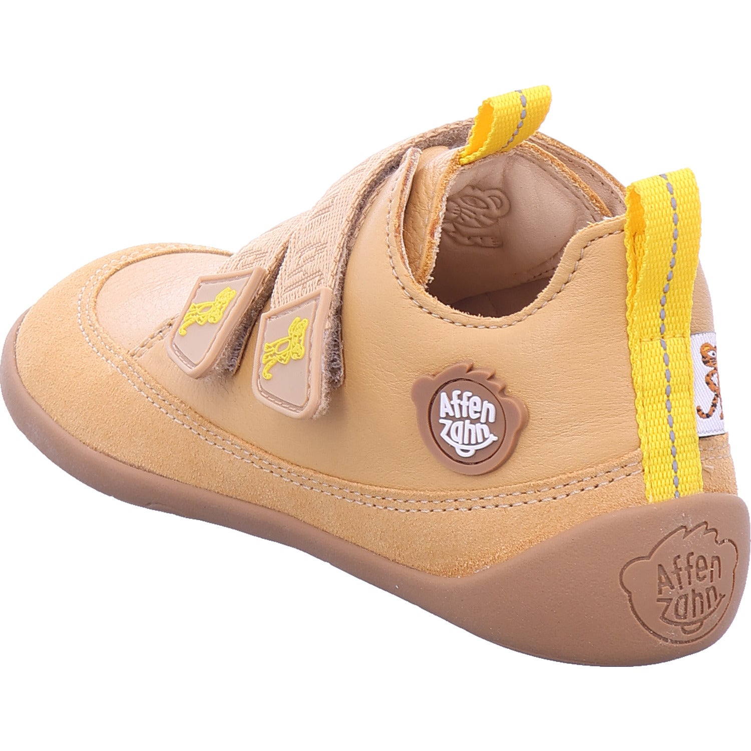 Affenzahn Chlapecká polobotka barefoot kůže Buddy Tiger v béžové