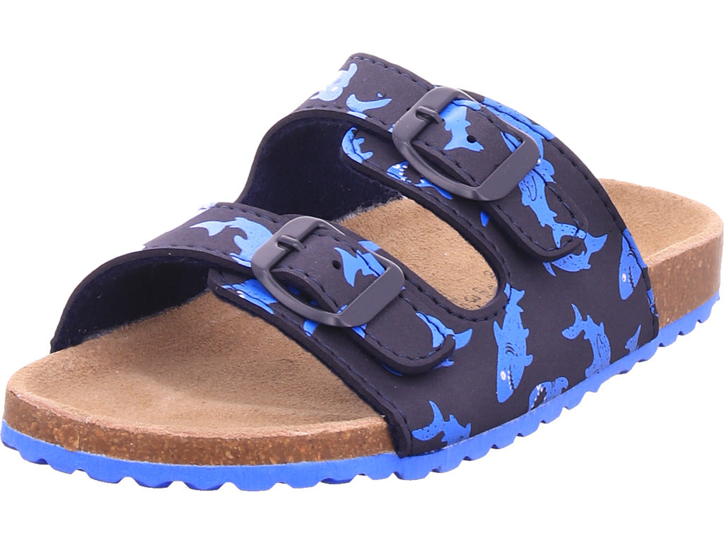 Indigo  Pantolette Bio Kinder in blau