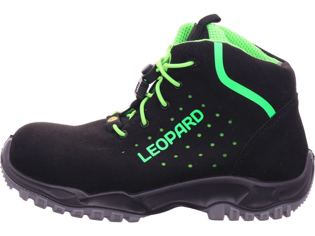 Leopard Herren Sicherheitsschuh Sicherheitsstiefel S1 Esd in schwarz