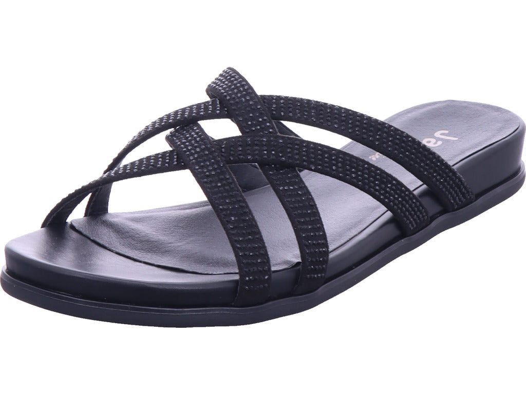 Jana Damen Pantolette  in schwarz