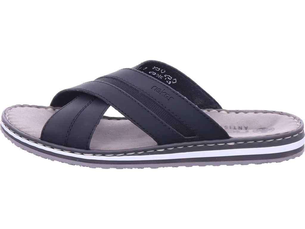 Rieker Herren Pantolette Fsk Herren Sandalen in schwarz