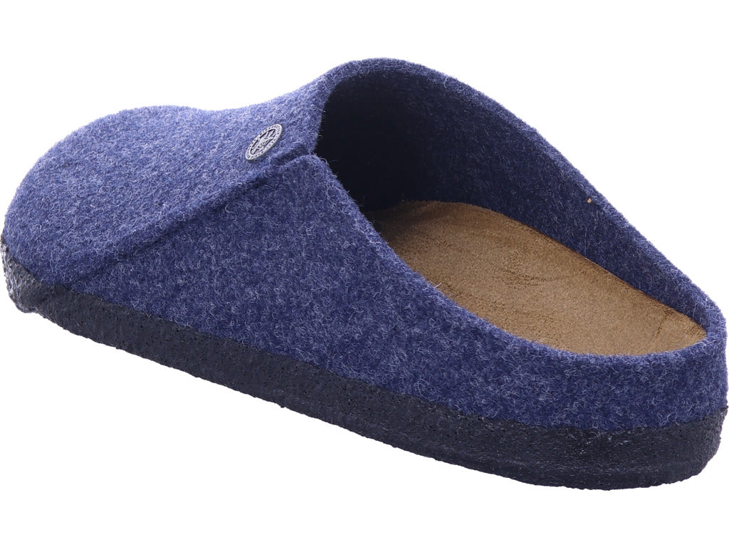 Birkenstock Men's Slipper Zermatt Felt Dark Blue in blue