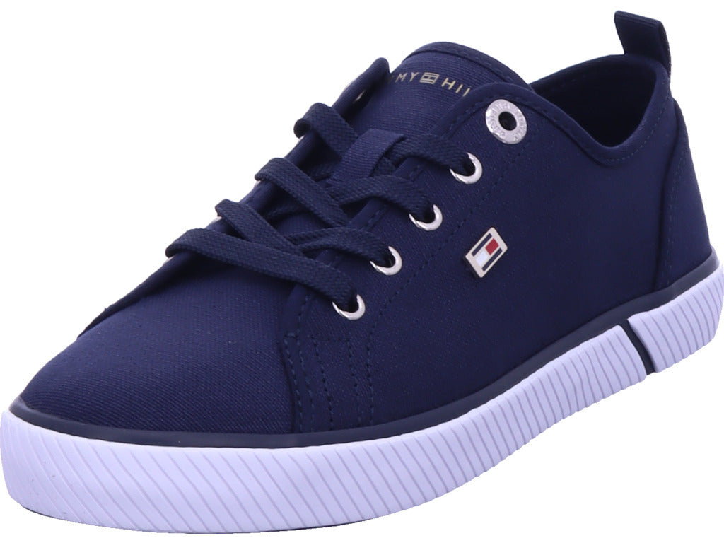 Tommy Hilfiger Damen Textilschuh Vulc Canvas in blau