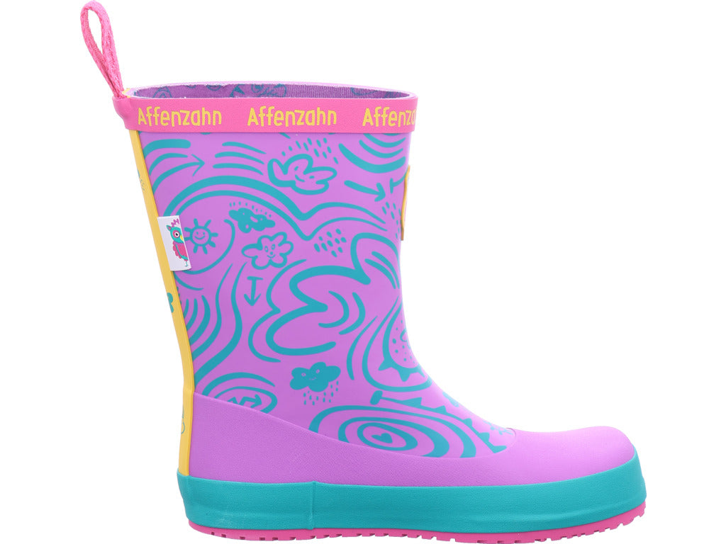 Affenzahn Mädchen Gummistiefel Rainboot Vegan Plashy in pink