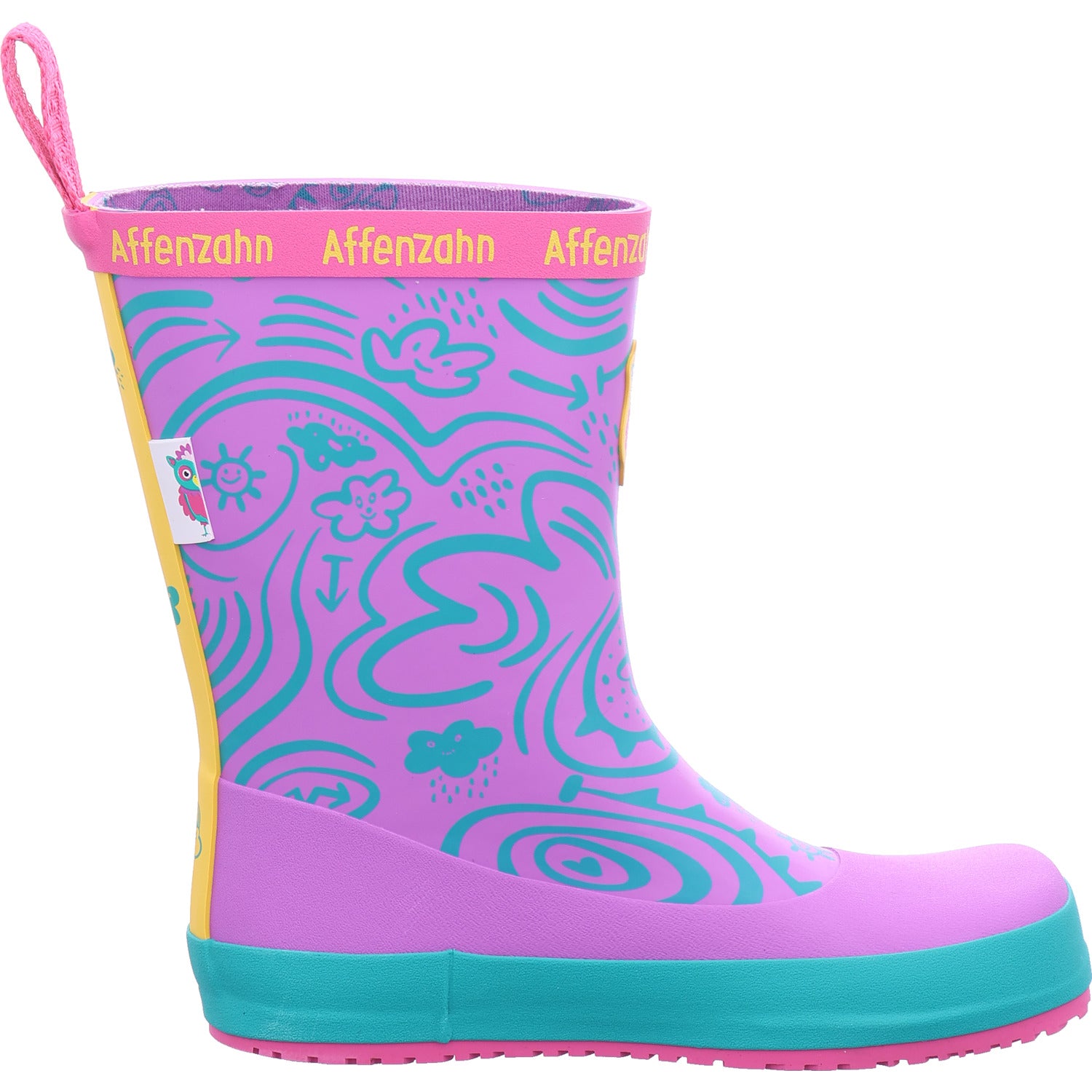 Affenzahn Mädchen Gummistiefel Rainboot Vegan Plashy in pink