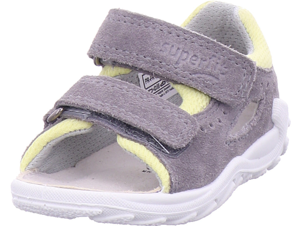 Superfit Jungen Sandalette Sandale Leder \ Flow in grau