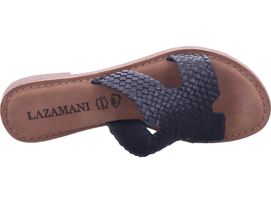 Lazamani Damen Pantolette  in schwarz
