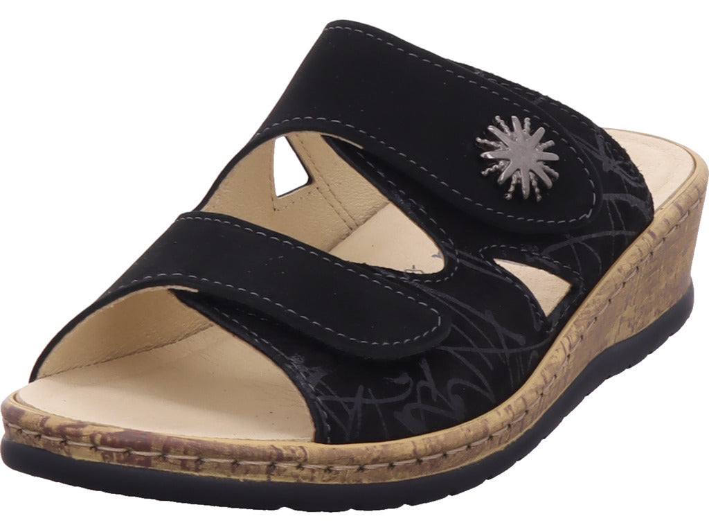 Portina Damen Pantolette  in schwarz