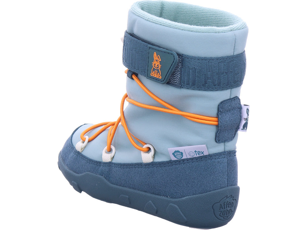 Affenzahn Boys' Moon Boots Snowboot Snowy Bunny in green