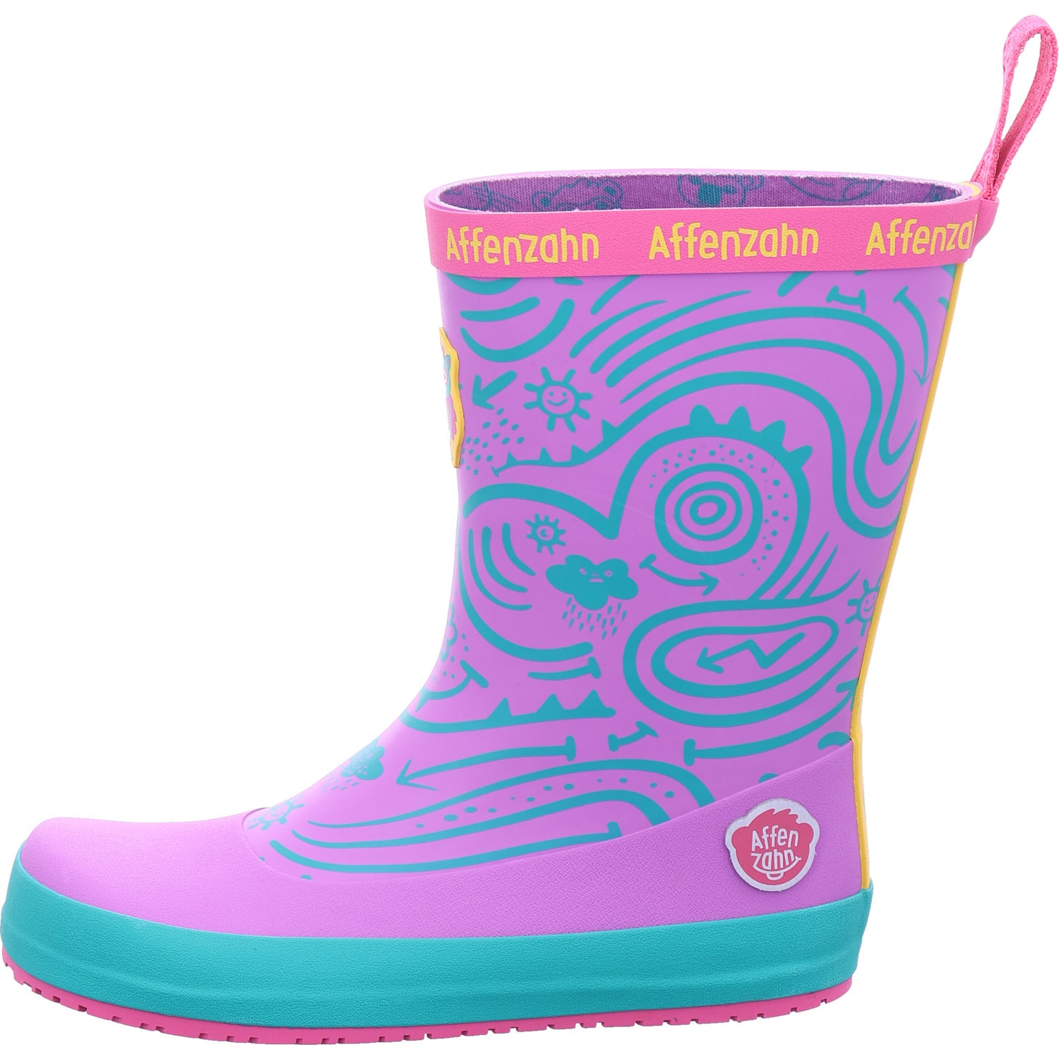 Affenzahn Mädchen Gummistiefel Rainboot Vegan Plashy in pink