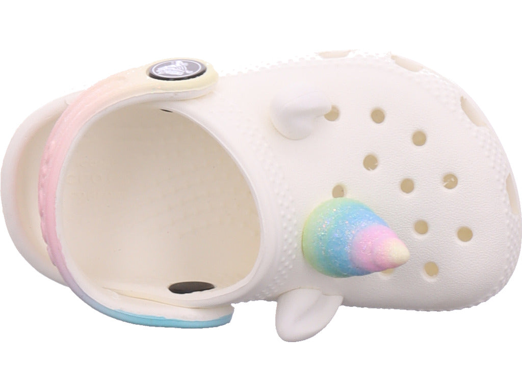 Crocs Unisex - Kinder Badeschuh Classic I Am Rainbow in weiß