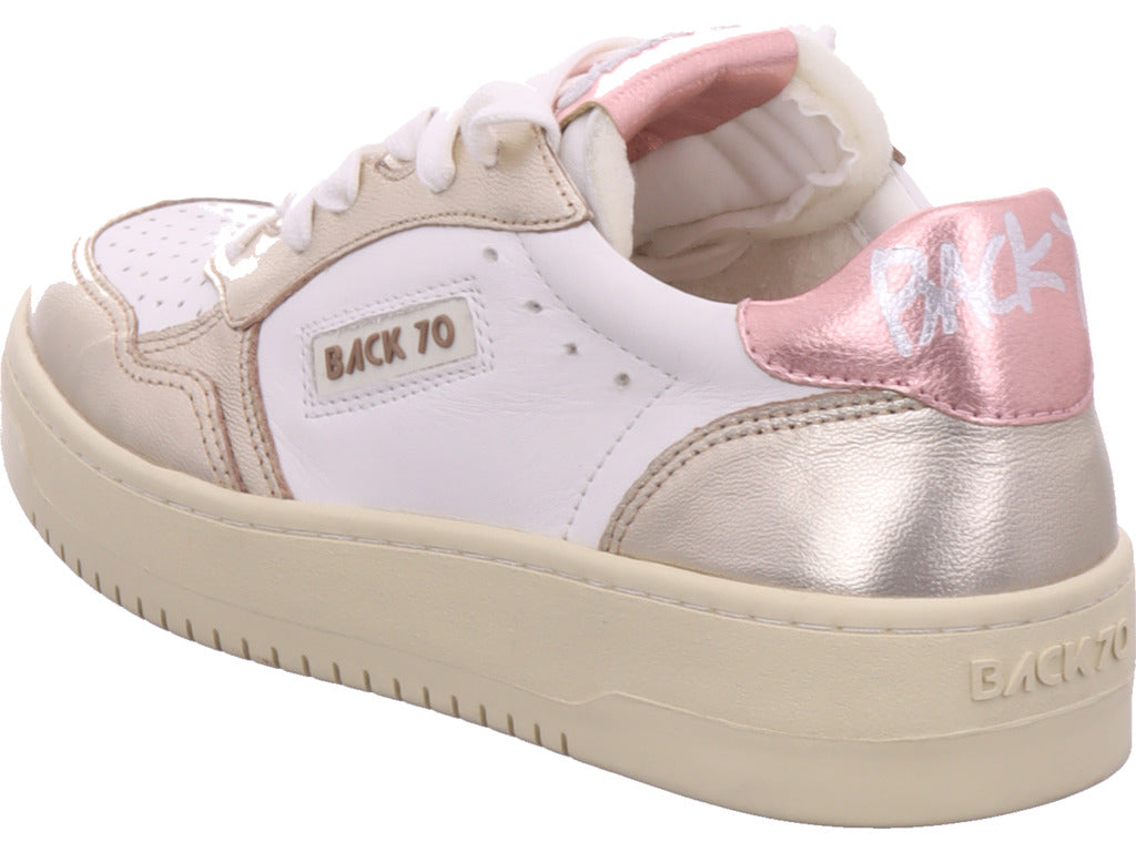Women's Back Sneakers Slam A903 PU Nude in White