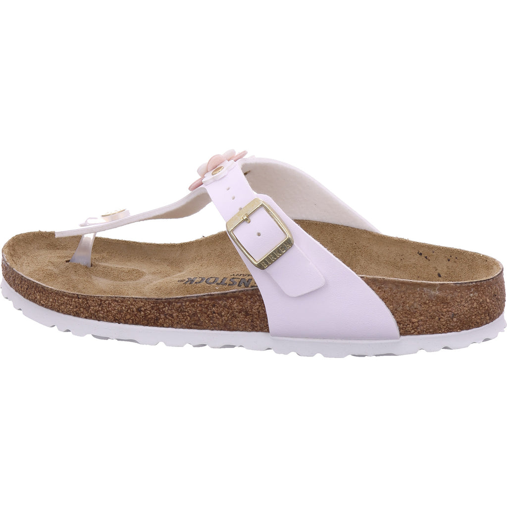 Birkenstock Damen Pantolette Gizeh Flowers in weiß