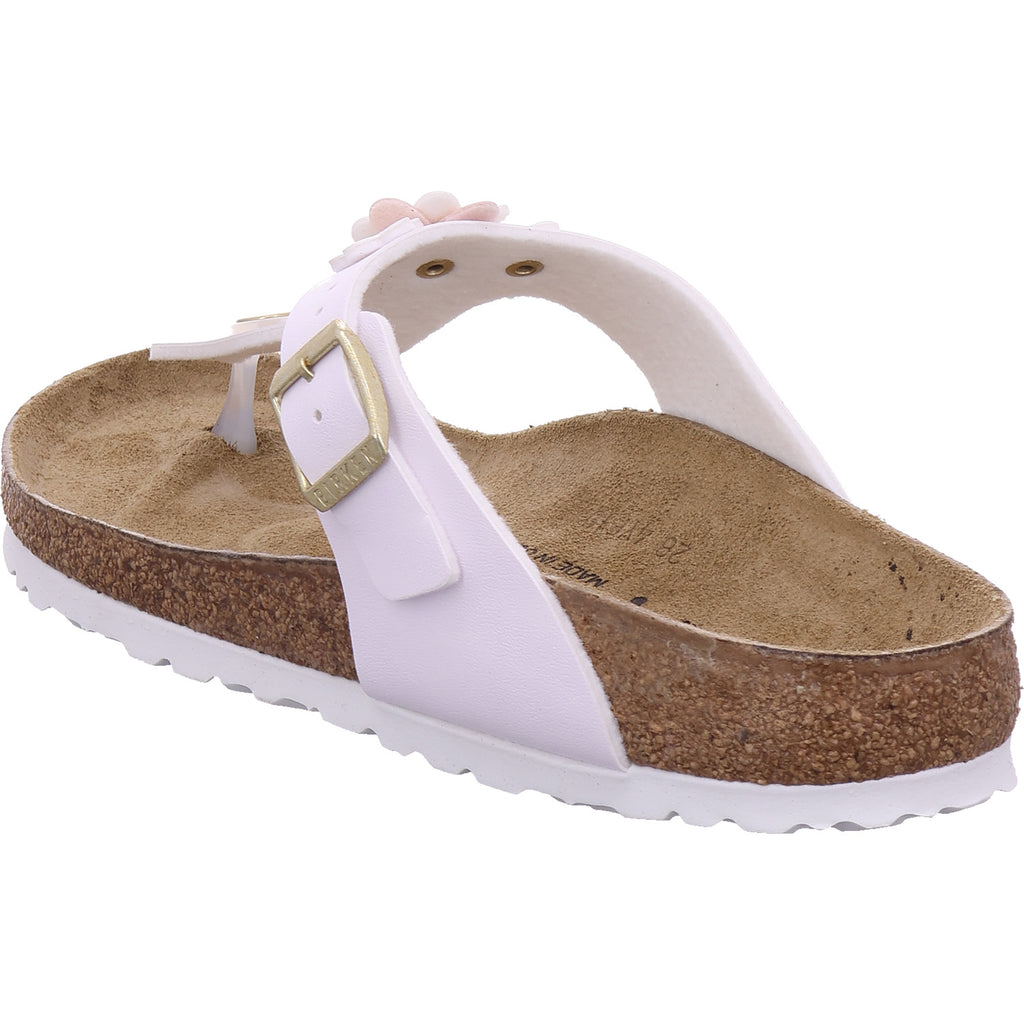 Birkenstock Damen Pantolette Gizeh Flowers in weiß