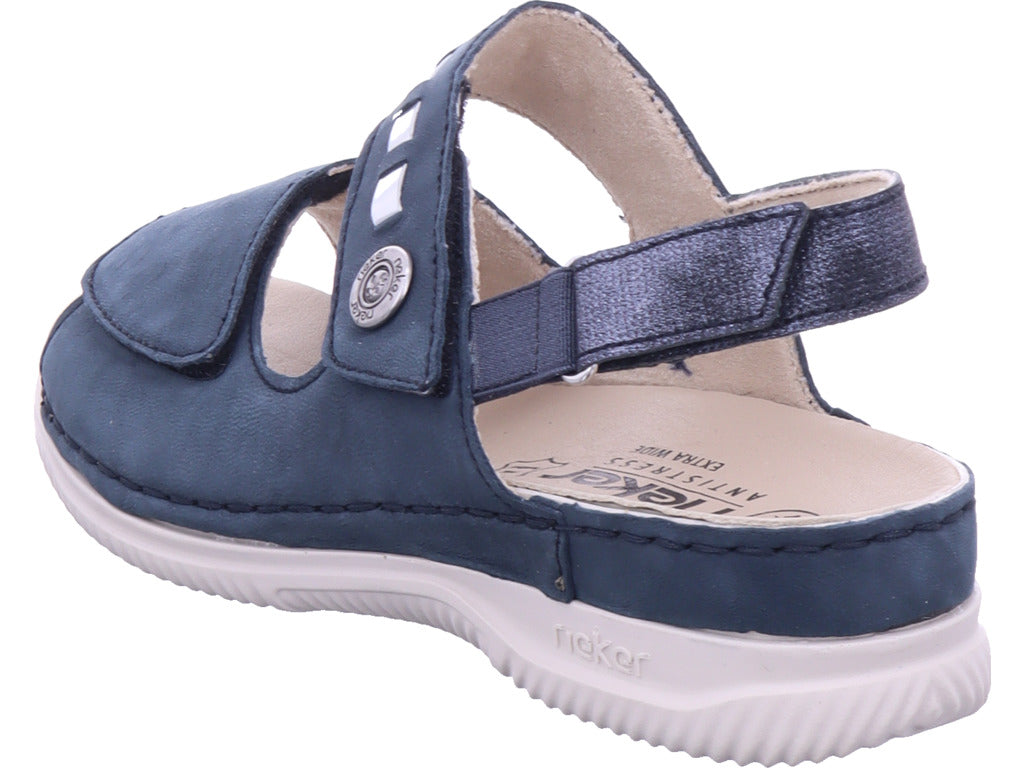 Rieker Damen Sandalette Fsk Damen Sandalen in blau