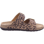 Rohde Damen Pantolette Leopard in beige