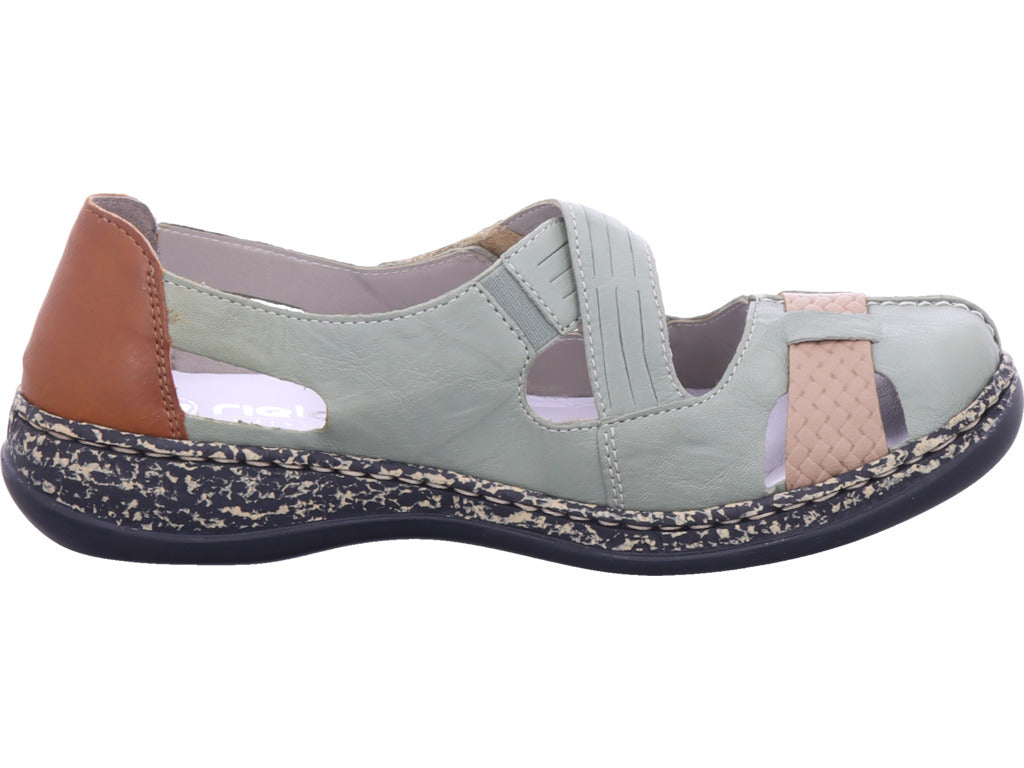 Rieker Damen  Fsk Damen Halbschuhe in grün