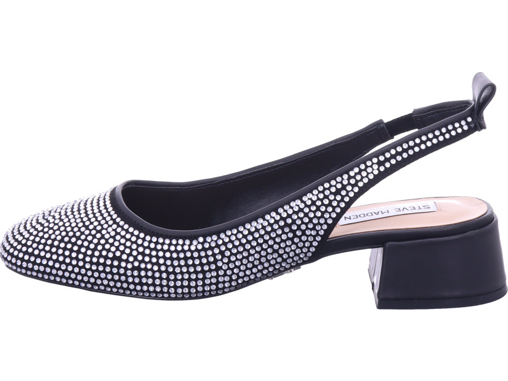 Steve madden Dámské lodičky Smitten Sandal Rhinestone v černé barvě