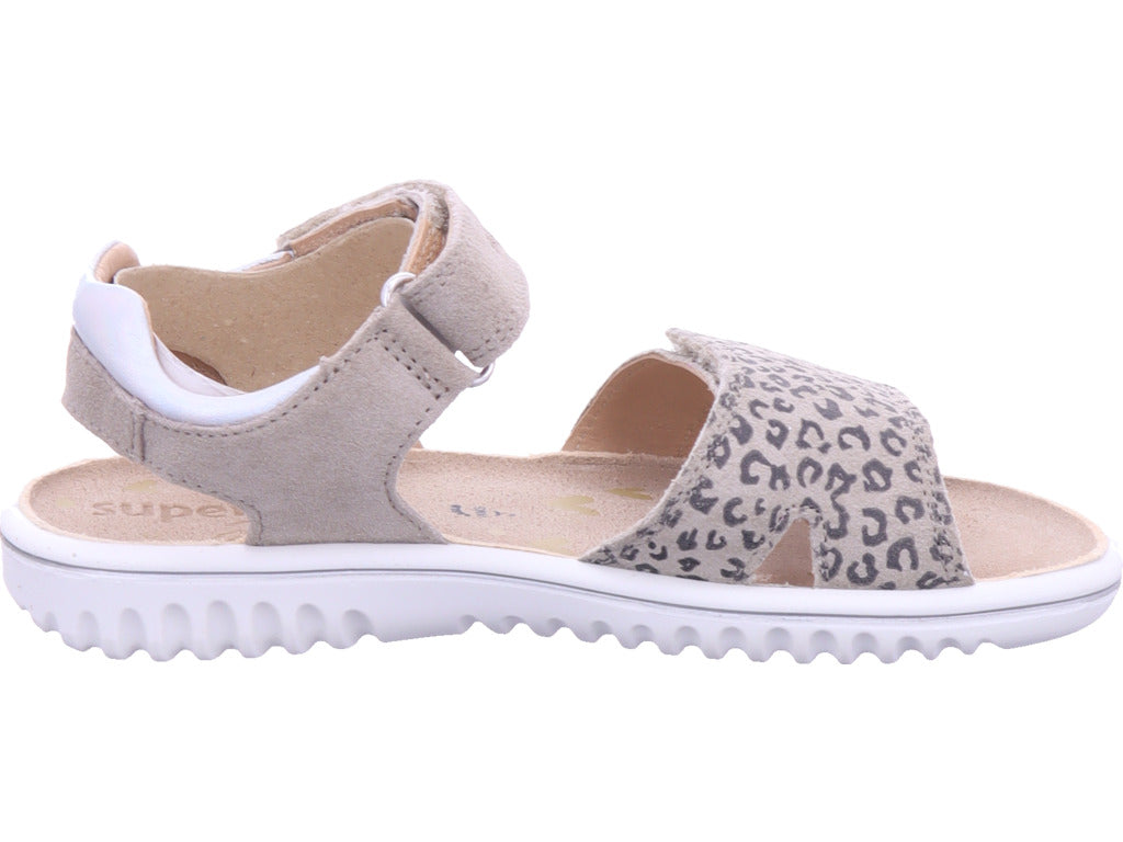 Superfit Mädchen Sandale Sandale Leder \ Sparkle in beige