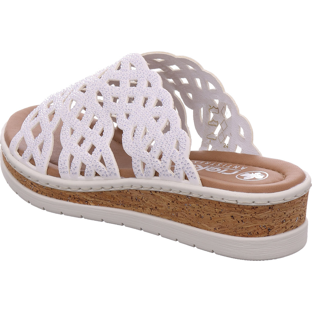 Rieker Damen Pantolette  in weiß