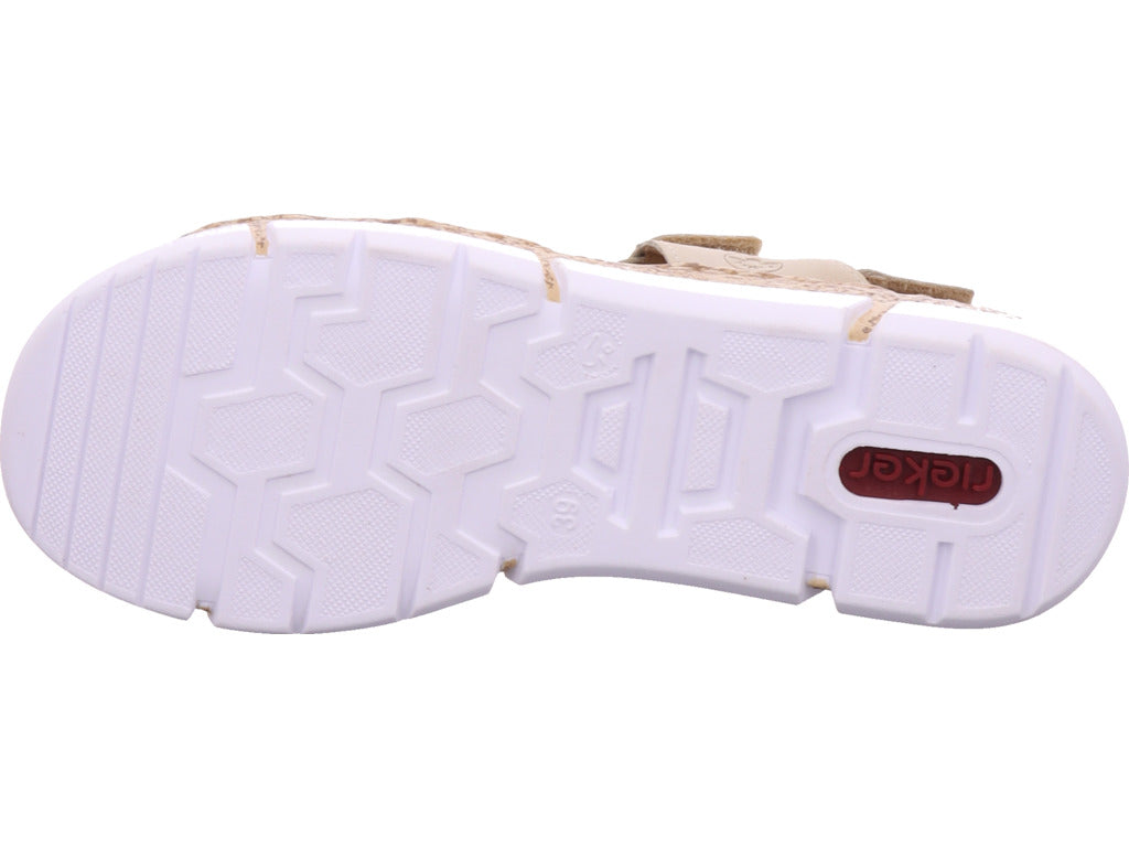 Rieker Damen Sandalette Fsk Damen Sandalen in beige