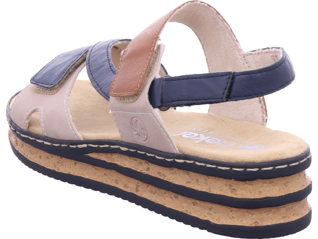 Rieker Damen Sandalette Fsk Damen Sandalen in blau