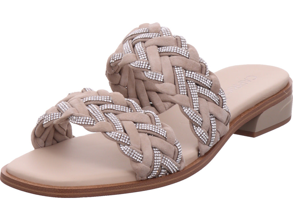Caprice Damen Pantolette Women Slides in beige