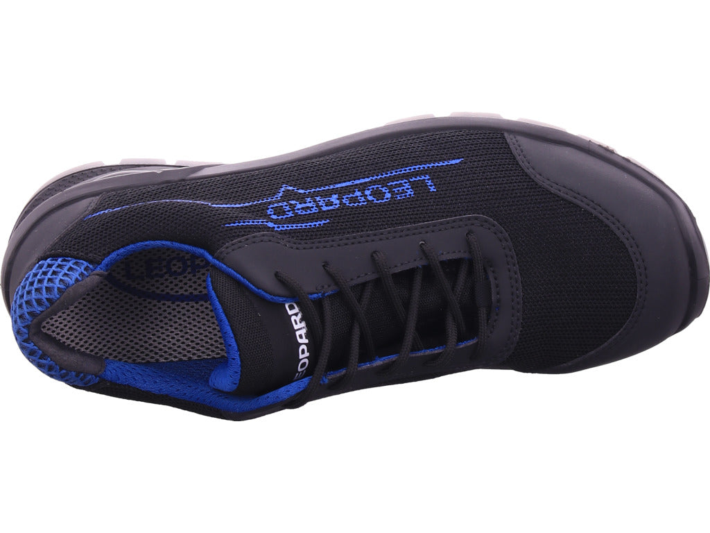 Pánské pracovní boty s leopardím vzorem v černé barvě