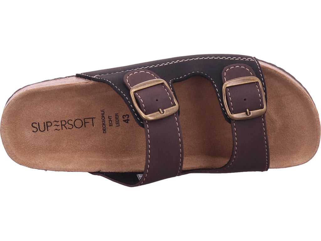 Planet Footwear Pánské pantofle Pánské pantofle s hlubokou stélkou v hnědé barvě
