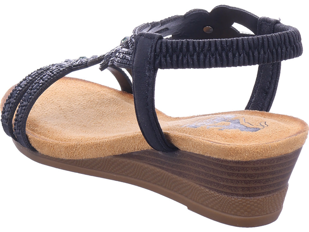 2 GO FASHION Damen Sandalette  in schwarz