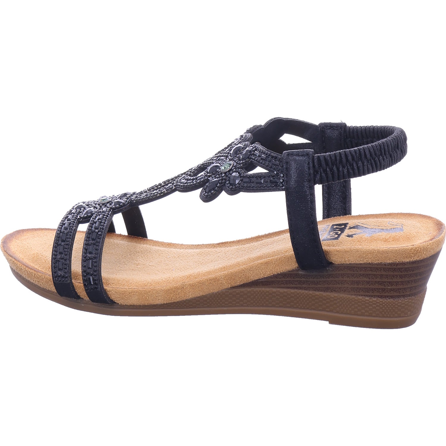 2 GO FASHION Damen Sandalette  in schwarz