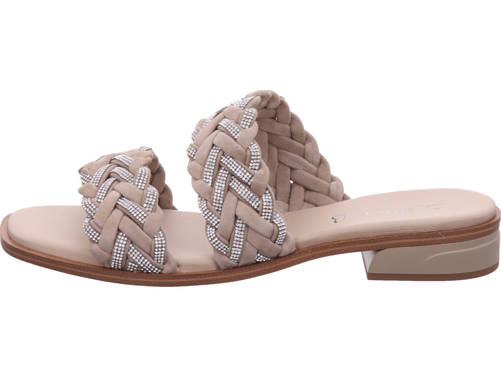 Caprice Damen Pantolette Women Slides in beige