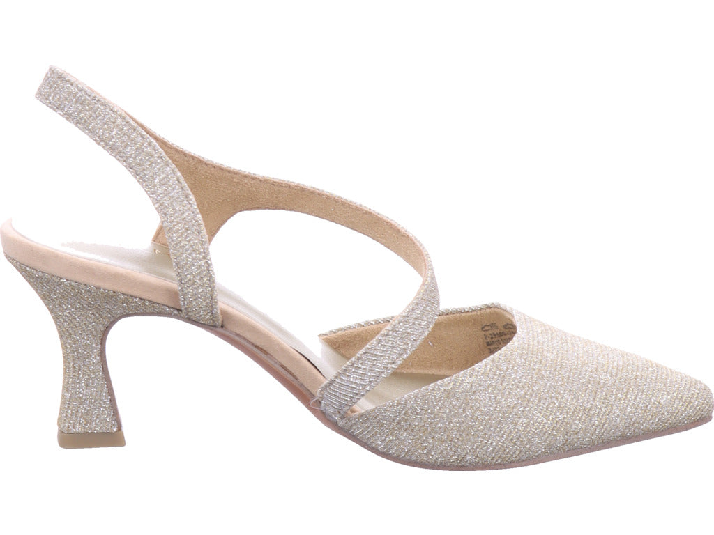 Marco Tozzi women's pumps in platinum