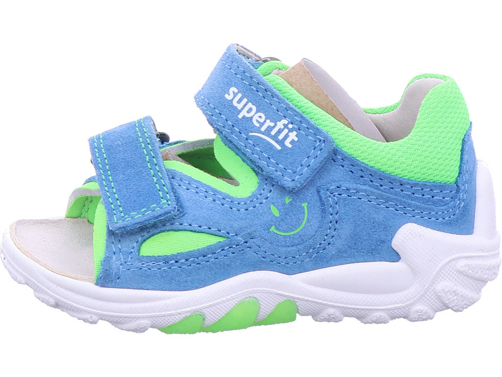 Superfit Jungen Sandale Sandale Leder \ Flow in blau