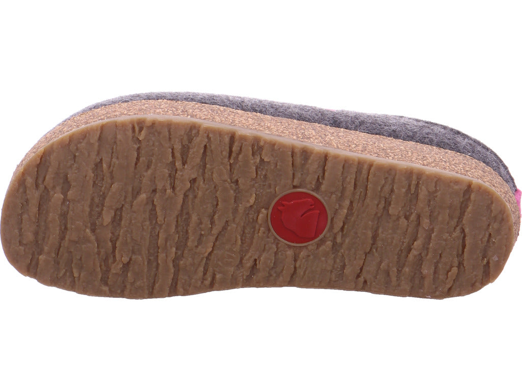 Haflinger Damen Hausschuh  in grau