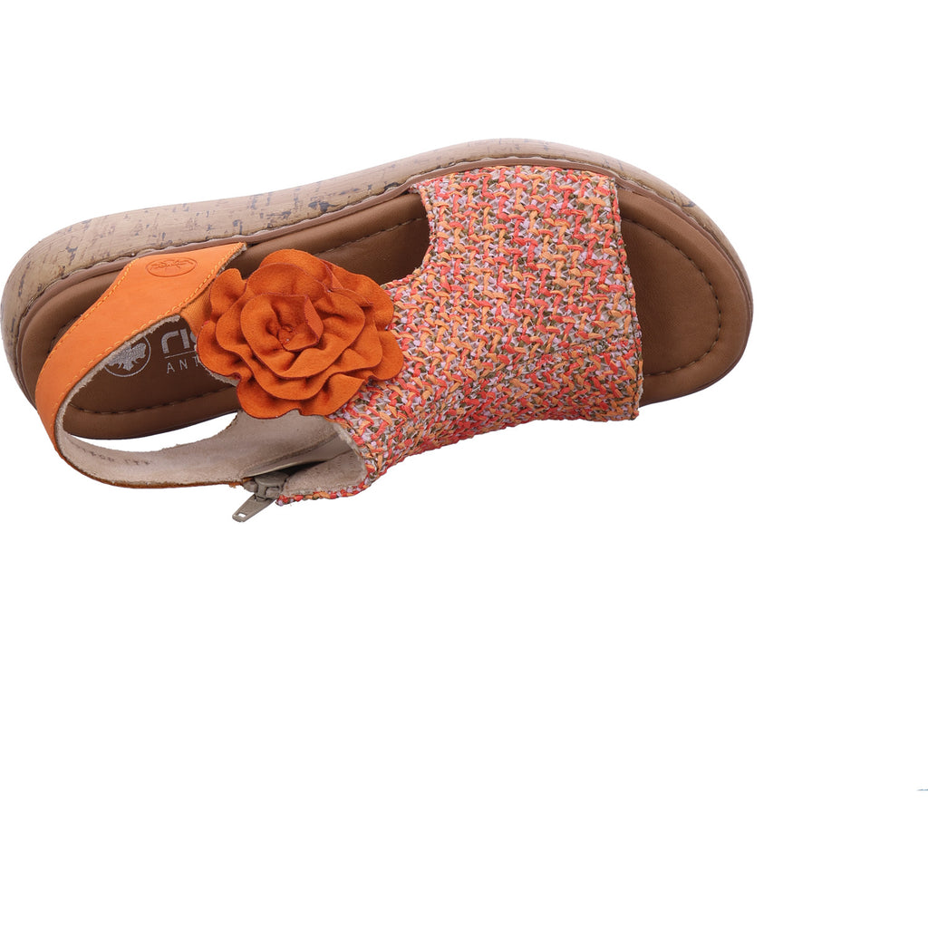 Rieker Damen Sandale  in orange