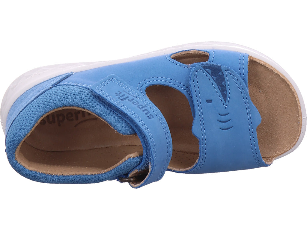 Superfit Jungen Sandalette Sandale Leder \ Lagoon in blau