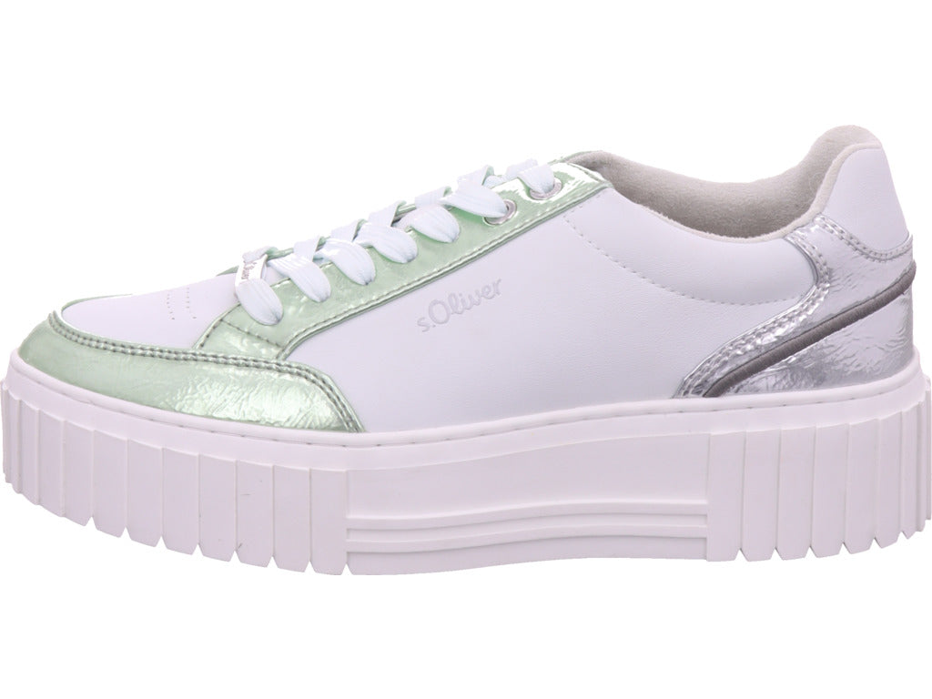 s.Oliver women's sneakers in white