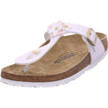 Birkenstock Damen Pantolette Gizeh Flowers in weiß