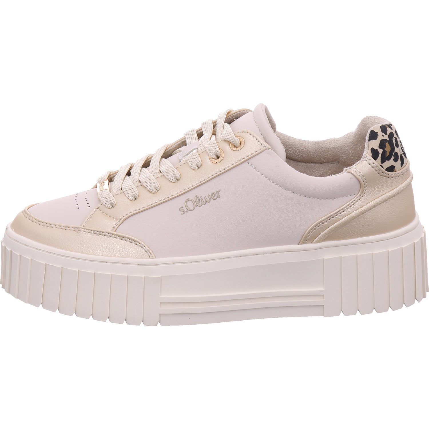 s.Oliver women's sneakers in beige